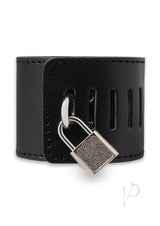 Lux Fetish Spreader Bar With Lockable Cuffs - Black/Silver