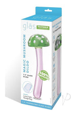 Glas Magic Mushroom Glass Dildo 7.5in - Pink/Green