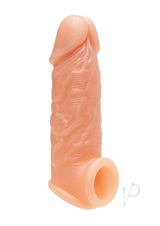 Blueline Super Real Penis Silicone Extension Sleeve with Ball Constriction Loop 5.25in - Vanilla