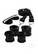 WhipSmart Fuzzy Bedroom Bondage Kit - Black