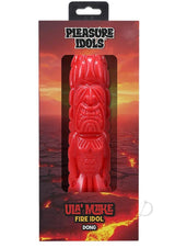 Polynesian Pleasure Idols Silicone Ula` Make Fire Idol Dildo - Red
