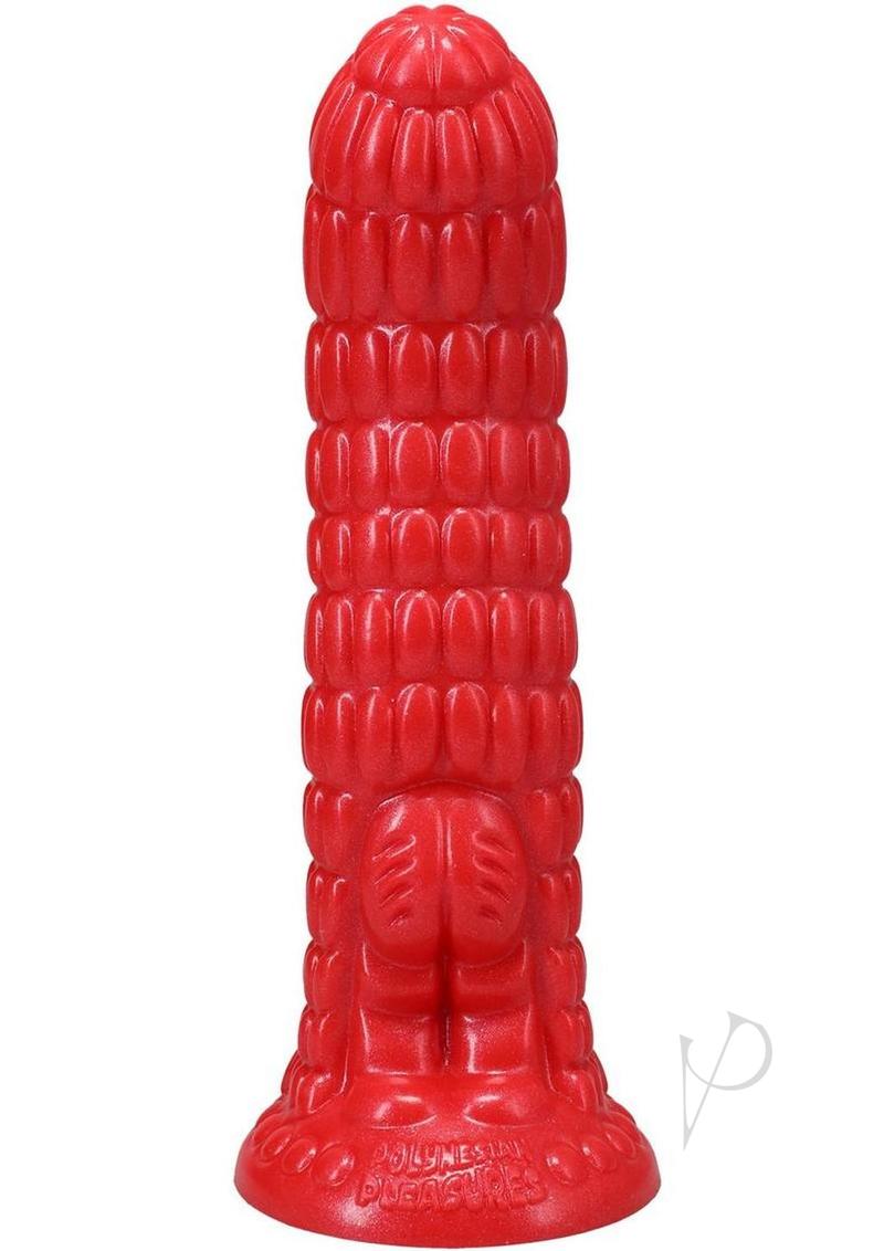 Polynesian Pleasure Idols Silicone Ula` Make Fire Idol Dildo - Red