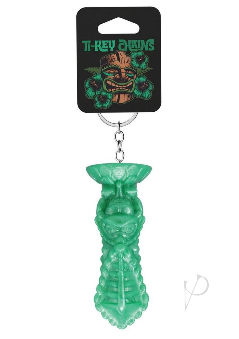Polynesian Ti-Key Chains Mala Ma`Ona Earth Idol - Green