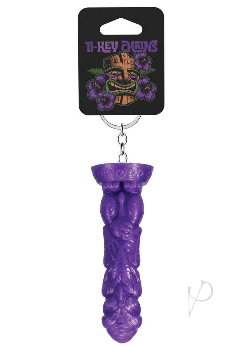 Polynesian Ti-Key Chains `Uhane `Ino Spirit Idol - Purple