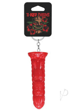 Polynesian Ti-Key Chains Ula Make Fire Idol - Red