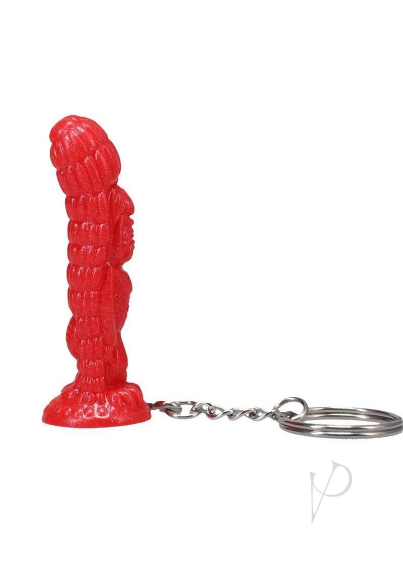 Polynesian Ti-Key Chains Ula Make Fire Idol - Red