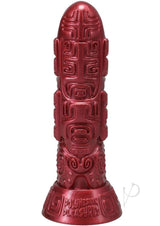 Polynesian Pleasure Idols Lele Lele Air Idol Rechargeable Silicone Vibrating Dildo with Remote Control - Red