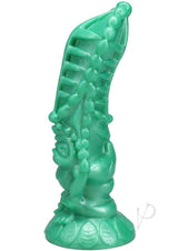 Polynesian Pleasure Idols Mala Ma`ona Earth Idol Rechargeable Silicone Vibrating Dildo with Remote Control - Green