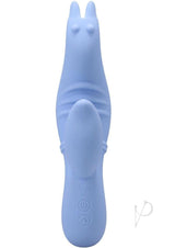 Polynesian Pleasures Into The C Seahorse Siren Rechargeable Silicone Rabbit Vibrator with Clitoral Stimulator - Blue