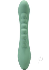 Polynesian Pleasures Into The C Kakui Me Rechargeable Silicone Vibrator with Clitoral Stimulator - Green