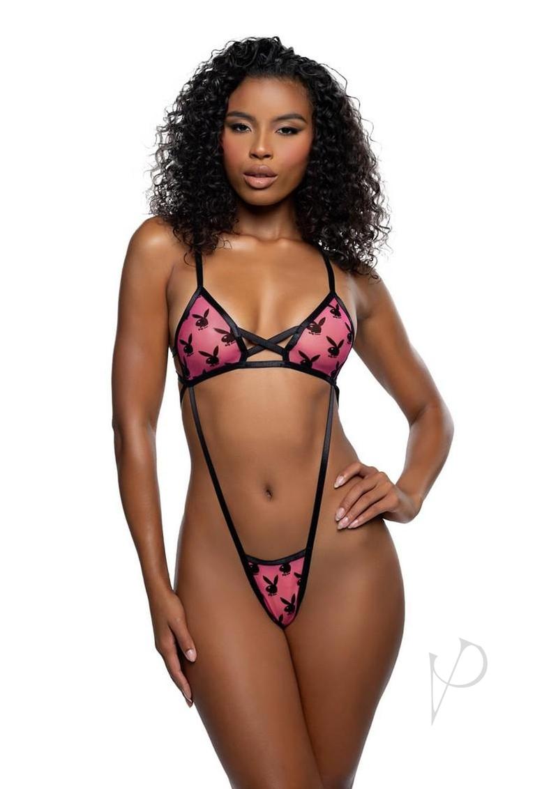 Playboy Ravishing Bunny Strappy Sling - OS -  Hot Pink