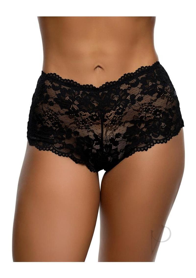 Playboy Sweet Cheeks Bunny Panty - OS - Black