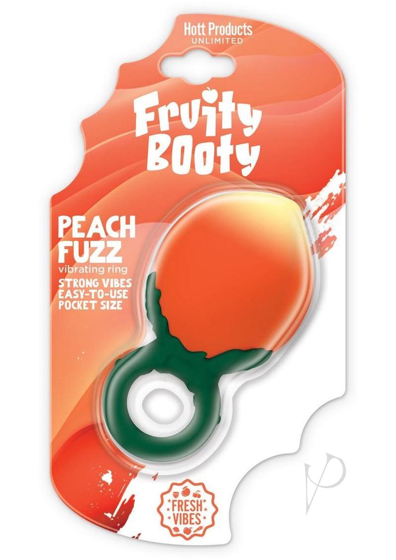 Fruity Booty Peach Fuzz Mini Vibrator - Orange/Green