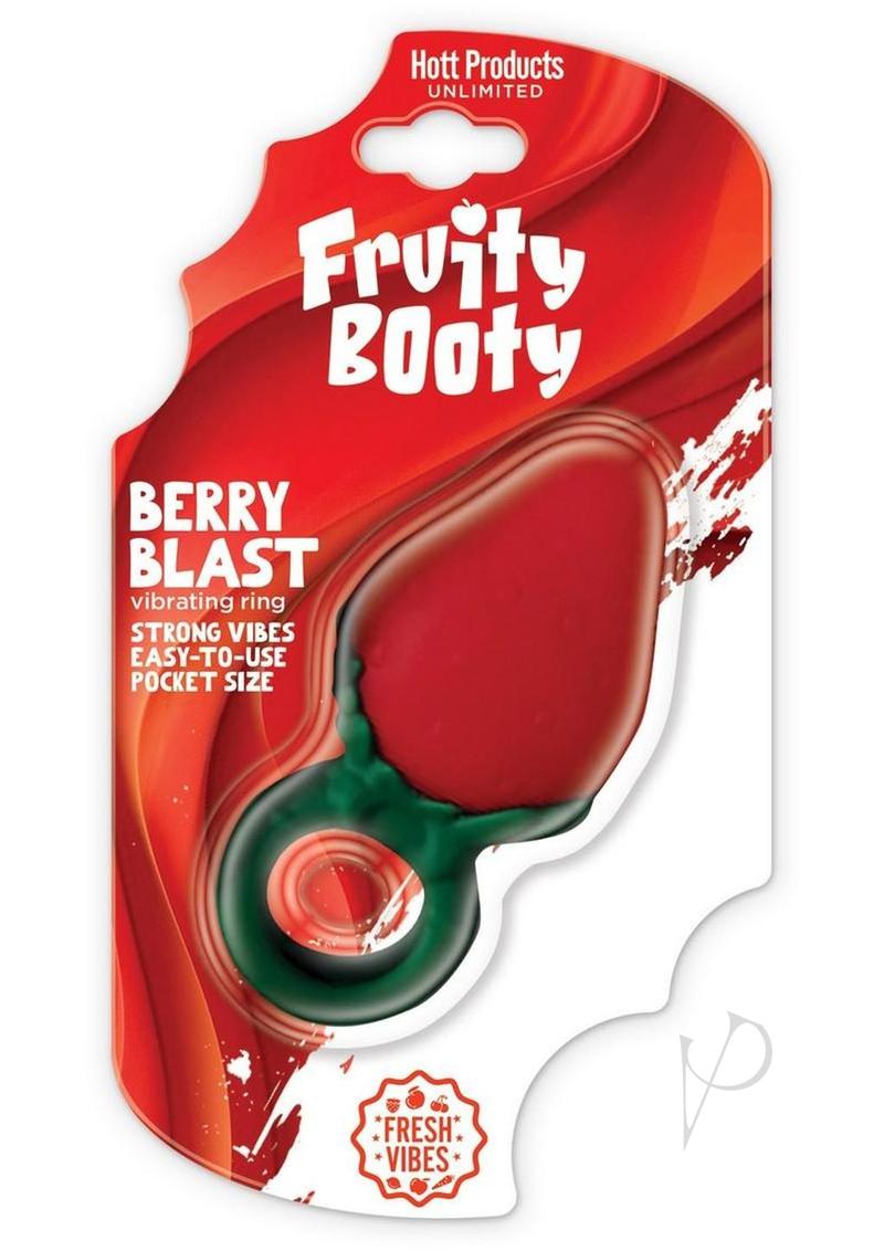 Fruity Booty Berry Buzz Strawberry Mini Vibrator - Red/Green