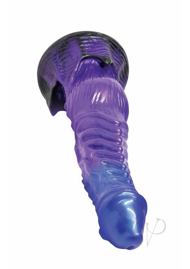 Creature Cocks Diabolos Thrusting and Vibrating Rechargeable Silicone Dildo with Remote Control - Purple/Black