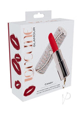 Loveline Candy Lipstick Rechargeable Silicone Vibrator with Interchangeable Heads - Pink