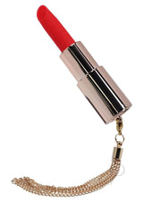 Loveline Candy Lipstick Rechargeable Silicone Vibrator with Interchangeable Heads - Pink