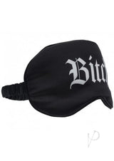 Ouch! Bitch Printed Satin Mask - Black