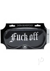 Ouch! Fuck Off Printed Satin Mask - Black