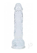 RealRock Crystal Clear Realistic Dildo with Balls 5in - Clear