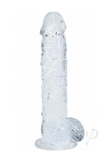 RealRock Crystal Clear Realistic Dildo with Balls 5in - Clear