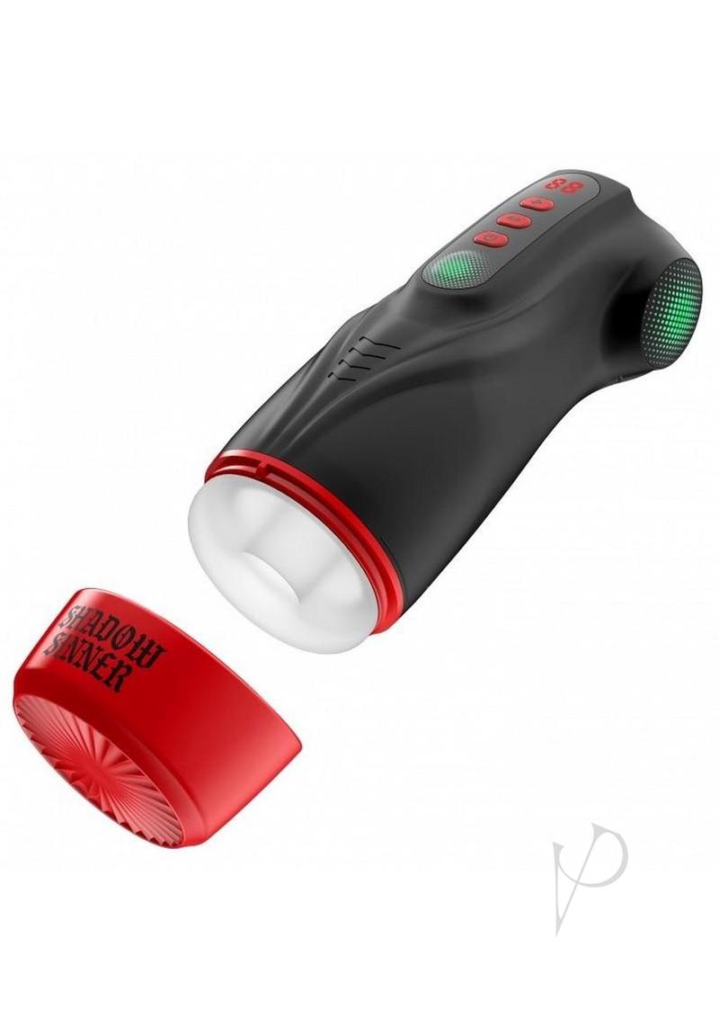 Masturs Raven Shadow Sinner Rechargeable Multi Function Masturbator - Black
