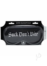 Ouch! Suck Don`t Bite Printed Satin Mask - Black