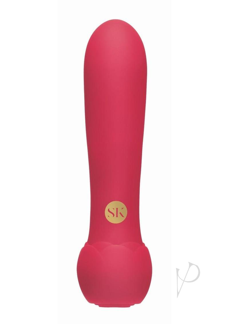 Secret Kisses Rosegasm Lush Bliss Rechargeable Silicone Bullet Vibrator - Red