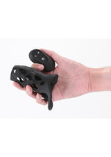 Renegade Edge Rechargeable Silicone Vibrating Penis Sleeve with Remote Control - Black