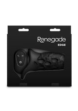 Renegade Edge Rechargeable Silicone Vibrating Penis Sleeve with Remote Control - Black