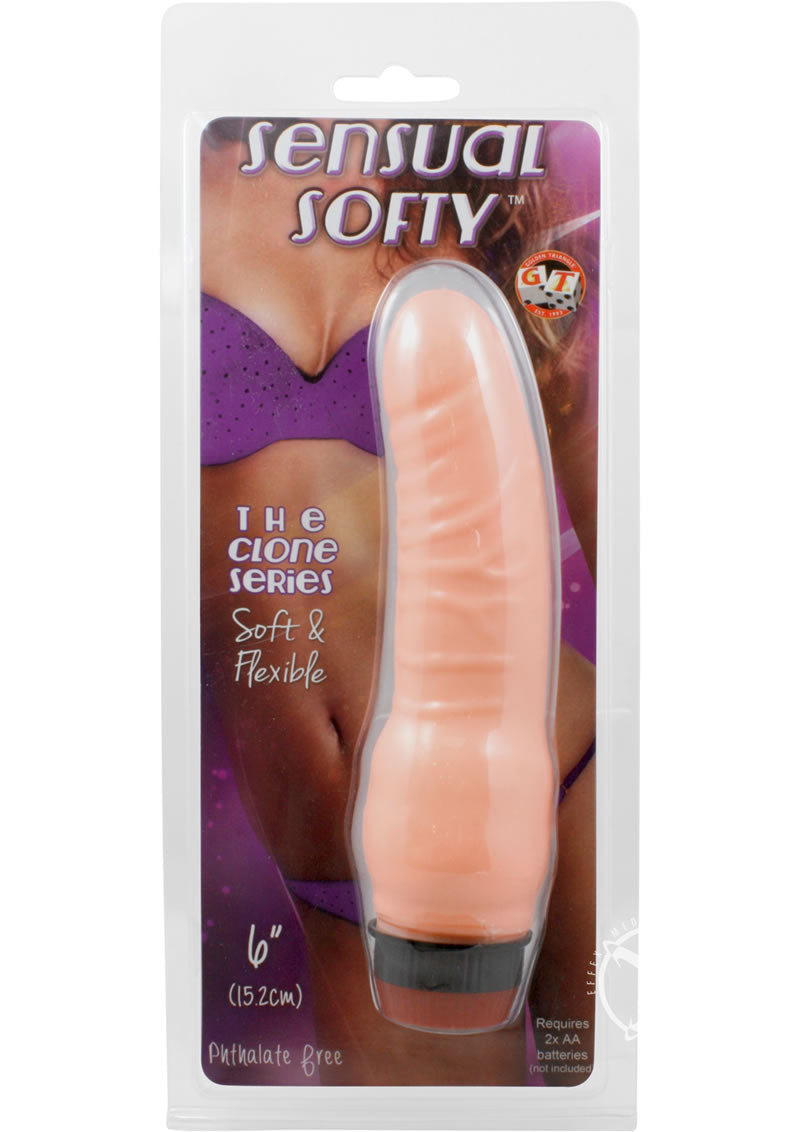 Sensual Softy Realistic Dildo 6in - Vanilla