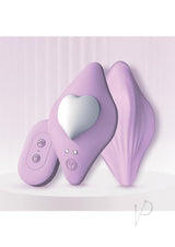 Ultra I Heart You Rechargeable Silicone Panty Vibe with Remote Control - Purple