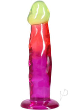 Crystal Jellies Dildo 7.5in - Rainbow