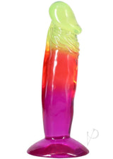 Crystal Jellies Dildo 6.5in - Rainbow