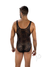 Envy Menswear Nocturnal Bloom Bodysuit - OS - Black