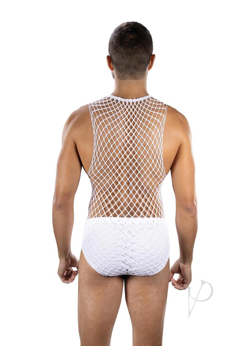 Envy Menswear Full Effect Fishnet (2 Piece) - OS - White