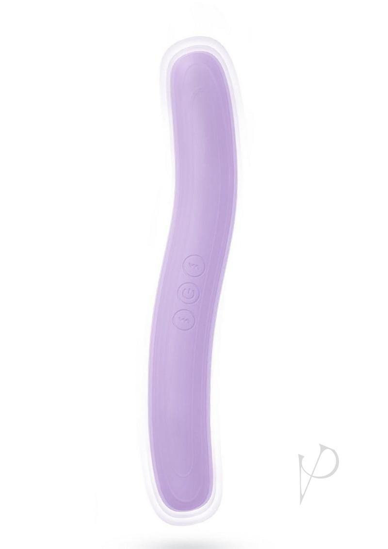 Play With Me Rechargeable Silicone Double Ended Vibrator - Purple