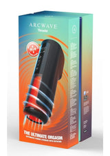 Arcwave Thruster Rechargeable Silicone App Compatible Stroker - Black/Orange