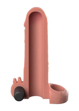 Fantasy X-Tensions Vibrating Real Feel Extension with Rechargeable Bullet 1in - Vanilla