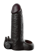 Fantasy X-Tensions Vibrating Real Feel Extension with Rechargeable Bullet 2in - Black