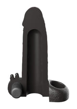 Fantasy X-Tensions Vibrating Real Feel Extension with Rechargeable Bullet 2in - Black