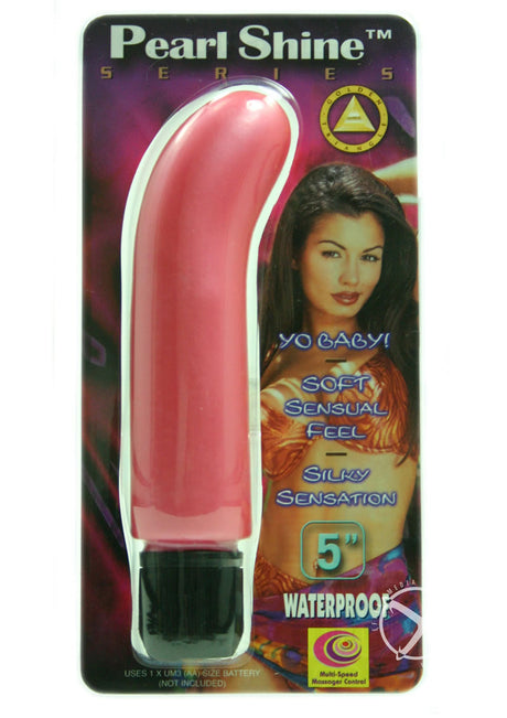 Pearl Shine G-Spot Vibrator 5in - Pink