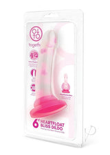 Together Heartfloat Bliss Silicone Dildo 6in - Clear/Pink