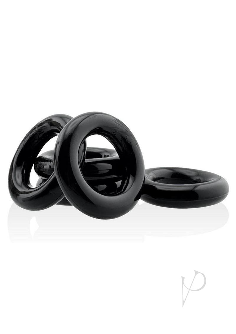 Hunkyjunk Jacker 5 Stack Super-Strong Cockrings (5 Pack) - Black