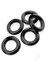 Hunkyjunk Jacker 5 Stack Super-Strong Cockrings (5 Pack) - Black