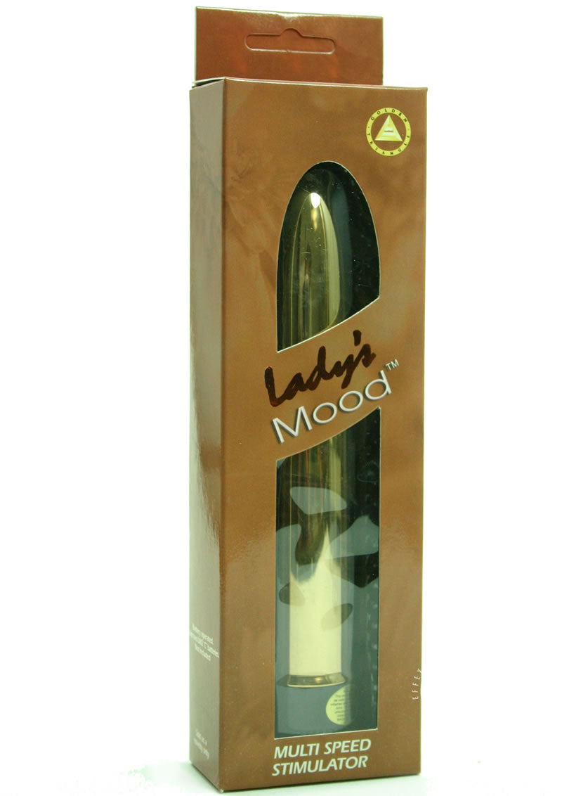 Lady's Mood Plastic Vibrator - Gold