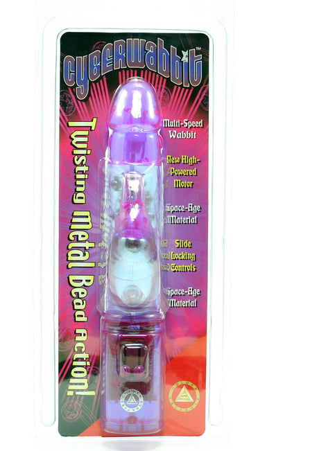 Cyberwabbit With Twisting Metal Bead Action - Purple