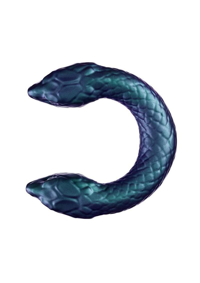 Temptasia Twin Python Silicone Double-Ended Dildo - Green/Blue