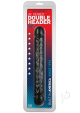 Jr. Veined Double Header Dildo 12in - Black