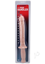 Classic The Manhandler with Handle Dildo 10in - Vanilla